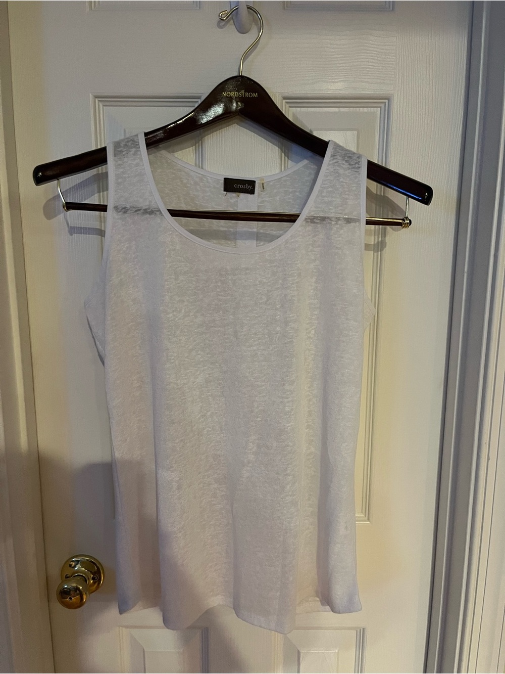 crosby. White Scoop Neck Tank Top